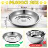 imageDomensi 12 Pieces Stainless Steel Whisker Friendly Cat Bowl Shallow Cat Food Dish 67 Inch Wet Feeding Bowls Flat Pet Dish Small Pet Plate for Kittens Ferrets Stray63 Inch