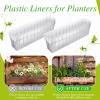 imageDomensi 25 Pcs Plastic Liners for Planters Planter Box Liner Clear Rectangular Plastic Window Flower Box 162quot l x 3quot W x 35quot H for Indoor Outdoor