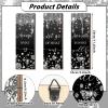 imageDomensi 3 Pcs Glitter Diamond Bathroom Wall Decor Wooden Accept Let Go Have Faith Wall Art Bathroom Decor Black Silver Shiny Drips Hanging Sign for Living Room Home Spa
