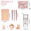 imageDomensi 6 Pcs Employee Appreciation Gift Set for Women Female Christmas Thank You Gift May You Be Proud 20 oz Rustic Marble Sign Tumbler Makeup Bag Journal for Teacher Nurse Lady Work BusinessWhitePink