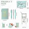 imageDomensi 6 Pcs Employee Appreciation Gift Set for Women Female Christmas Thank You Gift May You Be Proud 20 oz Rustic Marble Sign Tumbler Makeup Bag Journal for Teacher Nurse Lady Work BusinessWhiteGreen