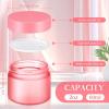imageDomensi 72 Pcs 2 oz Glass Jars with Lids Travel Size Round Leakproof Empty Cosmetic Jars with Inner Liners Lid for Storing Makeup Lotions Face Cream Ointments Candle DIY Making BlackPink