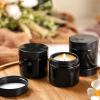 imageDomensi 72 Pcs 2 oz Glass Jars with Lids Travel Size Round Leakproof Empty Cosmetic Jars with Inner Liners Lid for Storing Makeup Lotions Face Cream Ointments Candle DIY Making BlackDeep Black