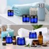 imageDomensi 72 Pcs 2 oz Glass Jars with Lids Travel Size Round Leakproof Empty Cosmetic Jars with Inner Liners Lid for Storing Makeup Lotions Face Cream Ointments Candle DIY Making BlackRoyal Blue