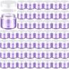 imageDomensi 72 Pcs 2 oz Glass Jars with Lids Travel Size Round Leakproof Empty Cosmetic Jars with Inner Liners Lid for Storing Makeup Lotions Face Cream Ointments Candle DIY Making BlackLight Purple