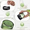imageDomensi 72 Pcs 2 oz Glass Jars with Lids Travel Size Round Leakproof Empty Cosmetic Jars with Inner Liners Lid for Storing Makeup Lotions Face Cream Ointments Candle DIY Making BlackOlive Green