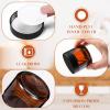 imageDomensi 72 Pcs 2 oz Glass Jars with Lids Travel Size Round Leakproof Empty Cosmetic Jars with Inner Liners Lid for Storing Makeup Lotions Face Cream Ointments Candle DIY Making BlackAmber