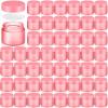 imageDomensi 72 Pcs 2 oz Glass Jars with Lids Travel Size Round Leakproof Empty Cosmetic Jars with Inner Liners Lid for Storing Makeup Lotions Face Cream Ointments Candle DIY Making BlackPink