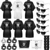 imageDomensi 24 Pcs Bride or Die Bachelorette Party Decorations Bridesmaid Robes Gift Sets Till Death Do Us Party Decorations Skull Black and White Bridal Robe for Bridal Shower Gothic Wedding Party Dress