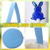 imageDomensi 12 Pcs Easter Basket Set for Kids Canvas Easter Baskets with Handles and Plush Bunny Ear Headbands Reusable Small Bags Bulk for Egg Hunt SuppliesCuteBright Style