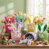 imageDomensi 6 Set Easter Basket for Kids6 Woven Rope Easter Basket for Girls6 Adorable Bunny Headbands Empty Baskets with Handle for Girls Boys Toddler Babies Infant for Egg HuntCute StyleCute Style