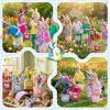 imageDomensi 6 Set Easter Basket for Kids6 Woven Rope Easter Basket for Girls6 Adorable Bunny Headbands Empty Baskets with Handle for Girls Boys Toddler Babies Infant for Egg HuntCute StyleCute Style