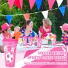 imageDomensi 12 Pcs Pink Soccer Plastic Tumbler with Lid and Straw 24oz Reusable Plastic Cups with Straw Cover Caps Soccer Party Favors Gifts for Fan Friend Guest Birthday Office Sport Party SuppliesPink