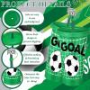 imageDomensi 12 Pcs Pink Soccer Plastic Tumbler with Lid and Straw 24oz Reusable Plastic Cups with Straw Cover Caps Soccer Party Favors Gifts for Fan Friend Guest Birthday Office Sport Party SuppliesGreen