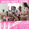 imageDomensi 12 Pcs Pink Soccer Plastic Tumbler with Lid and Straw 24oz Reusable Plastic Cups with Straw Cover Caps Soccer Party Favors Gifts for Fan Friend Guest Birthday Office Sport Party SuppliesPink
