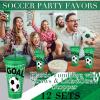 imageDomensi 12 Pcs Pink Soccer Plastic Tumbler with Lid and Straw 24oz Reusable Plastic Cups with Straw Cover Caps Soccer Party Favors Gifts for Fan Friend Guest Birthday Office Sport Party SuppliesGreen