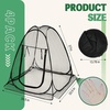 image:imageDomensi 4 Pcs Summer Pop Up Gardening Net Cover 335 x 335 x 37 Inch Pop up Mesh Plant Cover with 16 Ground Stakes for Vegetable Fruit Flower Plant Protectors from Animals Plant Tent Popup Greenhouse