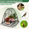 image:imageDomensi 4 Pcs Summer Pop Up Gardening Net Cover 335 x 335 x 37 Inch Pop up Mesh Plant Cover with 16 Ground Stakes for Vegetable Fruit Flower Plant Protectors from Animals Plant Tent Popup Greenhouse